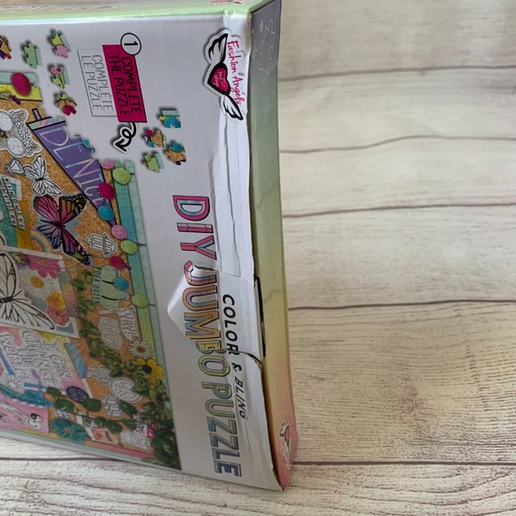 DIY Jumbo Puzzle Design Kit Markers Gems 1,000 Piece Color Craft Puzzle 27x20" - Picture 12 of 12